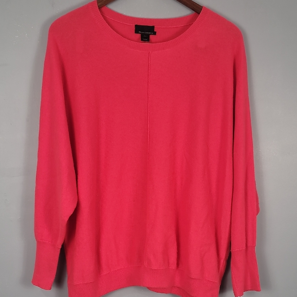 J.Crew Cashmere Crew Neck Soft Knit Batwing Relaxed Fit Sweater
